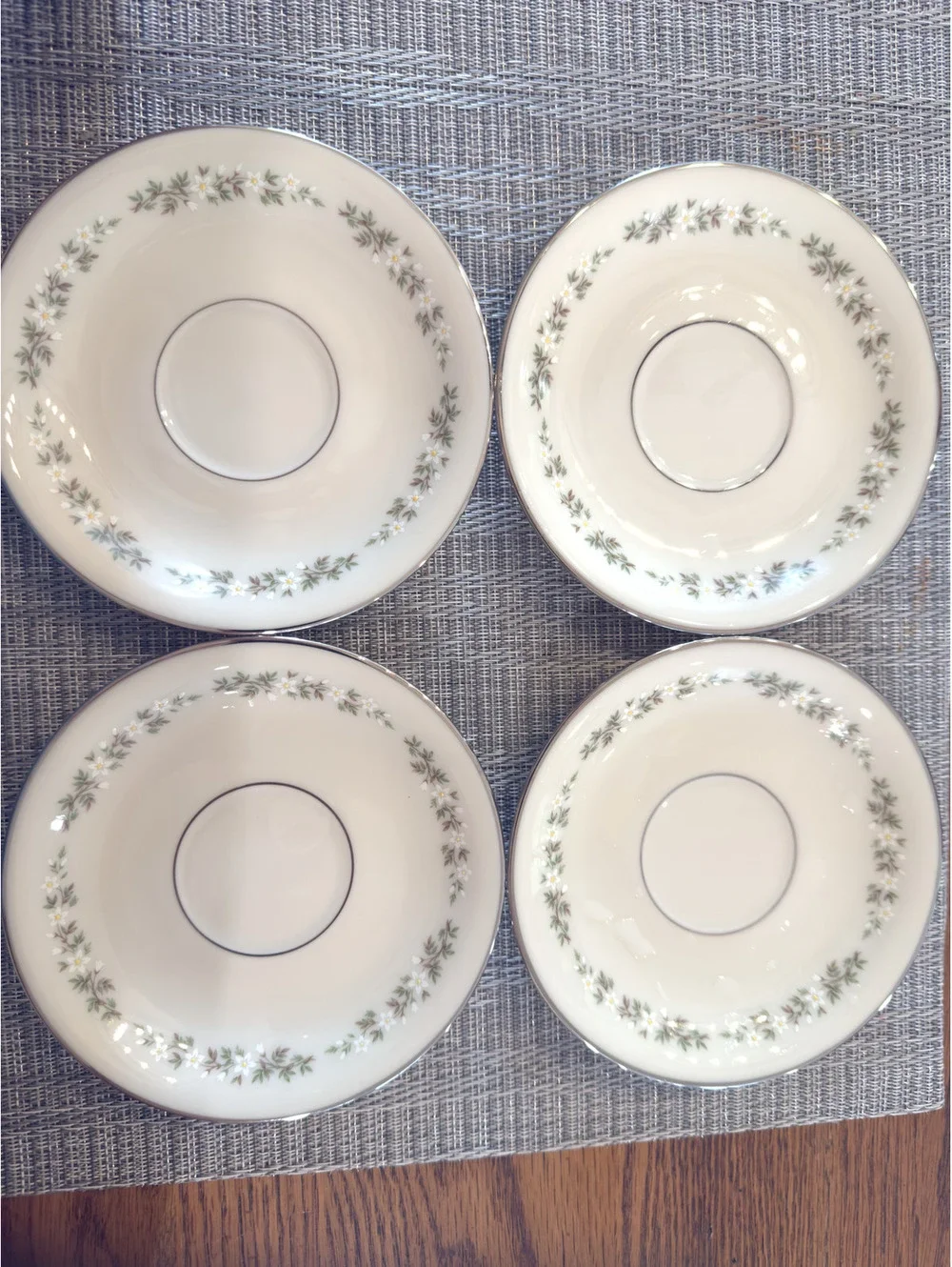 Brookdale Lenox China Set of 4 Saucer Plates